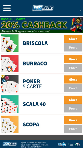 BetFlag: Giochi di Carte