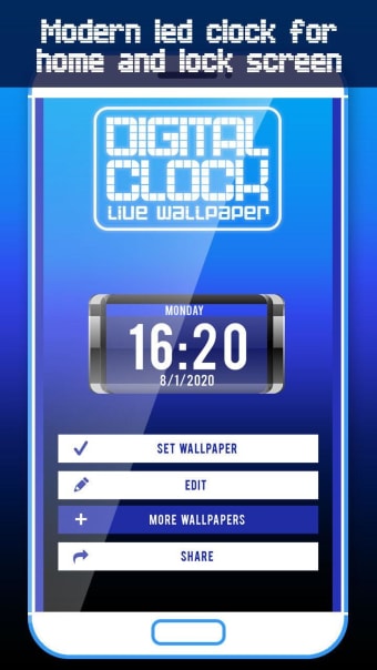 Big Digital Clock Live Wallp