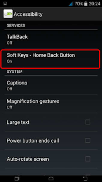 Soft Keys - Home Back Button