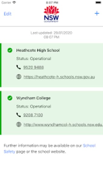 NSW School Updates