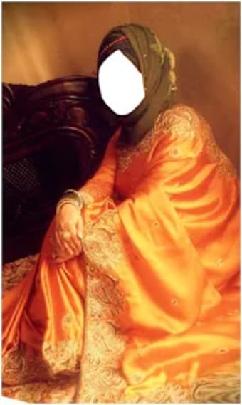 Women Hijab Saree Photo Suits