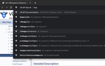 V8 API Search