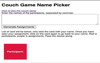 The Couch Game Name Picker