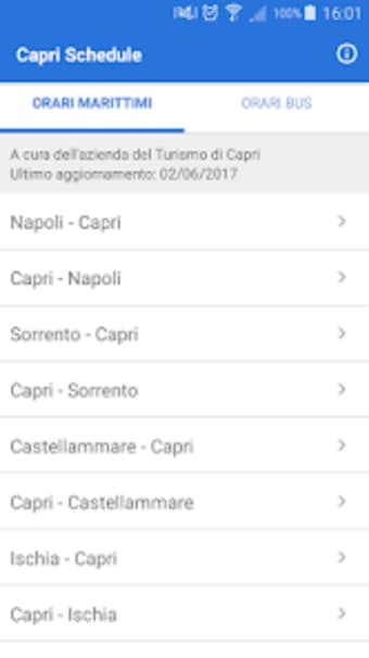 Capri Schedule
