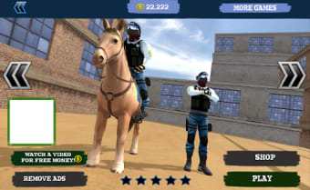 Mounted Police Horse 3D
