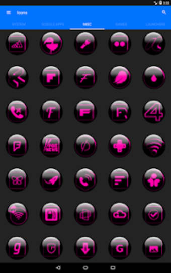 Pink Glass Orb Icon Pack Free
