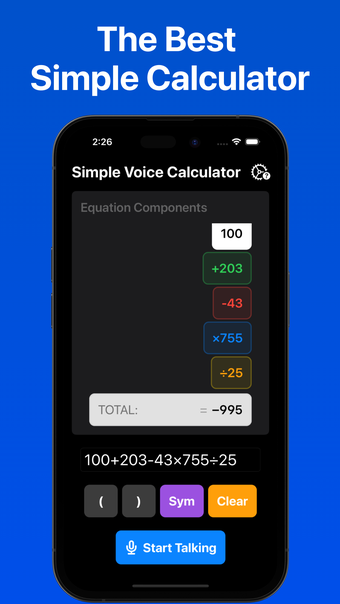 Simple Voice Calculator