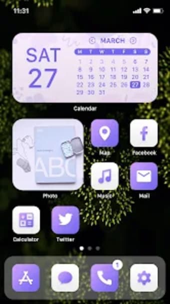 Wow Gradient Violet Icon Pack