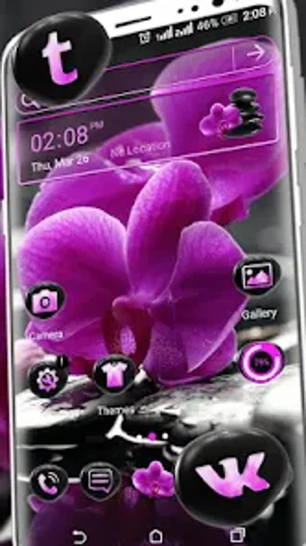 Orchid Flower Launcher Theme