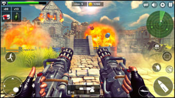 Gunner Battlefield: Fire Free Guns Game Simulator