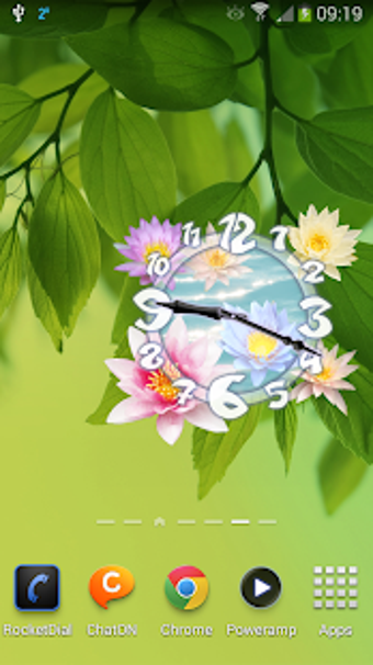 Sacred Flower Clock Widget