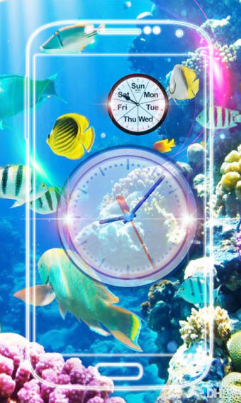 Aquarium Clock live wallpaper