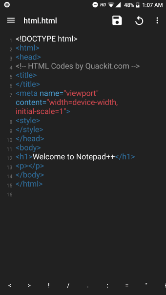 Notepad Plus - HTML JavaScript