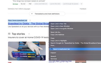 Open in new tab with duplicated tab