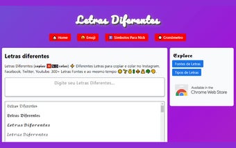 Letras Diferentes Best Chrome Extension