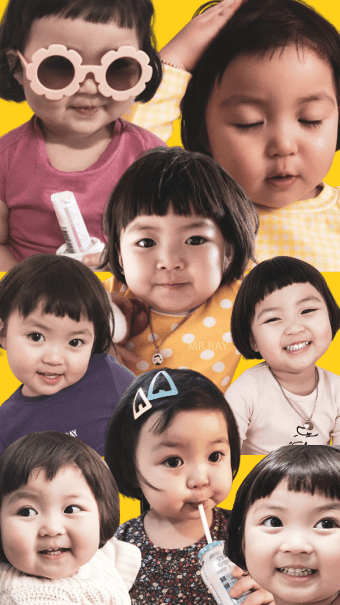 Cute Baby Stickers: Jin Miran