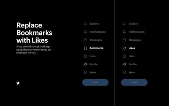 Twitter - Replace bookmarks with likes