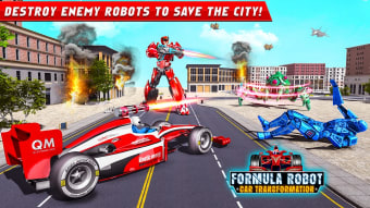 Formula Car Robot Flying Game