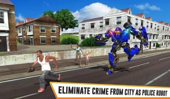 Police Car Transform Robot Car Crime City Cop Game