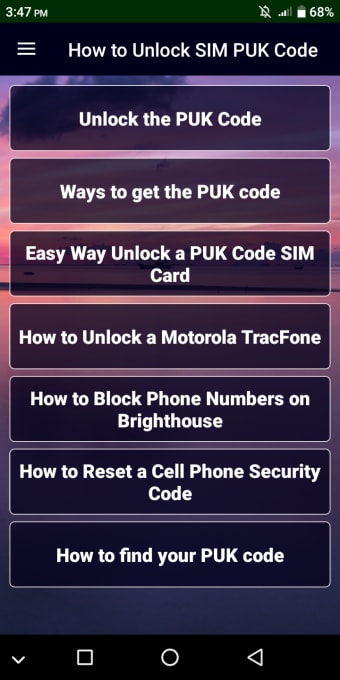 Guide For Unlock SIM PUK Code