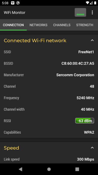 WiFi Monitor: analyzer of Wi-Fi networks