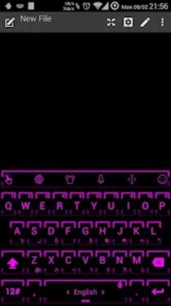 Keyboard Theme Neon 2 Purple