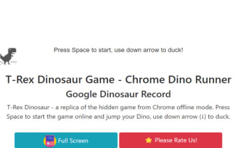 Dinosaur Game Popup