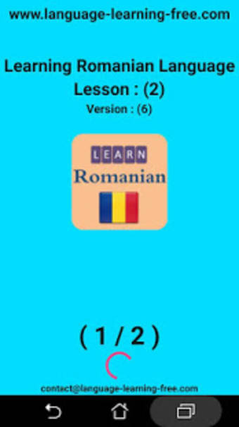 Learning Romanian language
