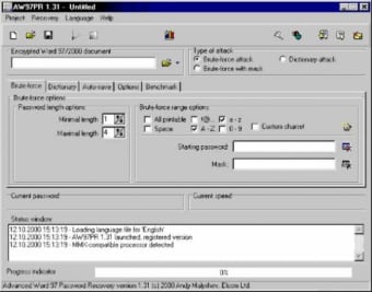 Advanced Word 97 Password Recovery