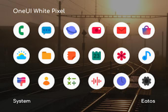 OneUI 3 White - Round Icon Pack
