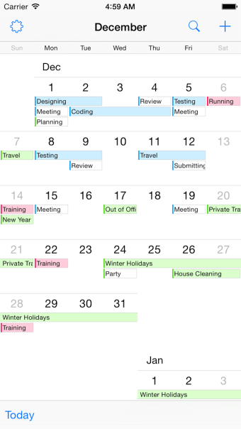 カレンダー シンプルで使いやすいスケジュール帳