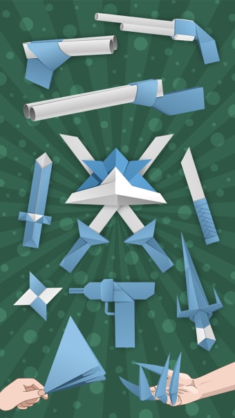 Origami Weapons Instructions: Paper Guns  Swords