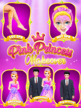 Pink Princess Makeup and Dress Up Salon 2019