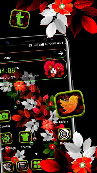 Floral Leaf Launcher Theme