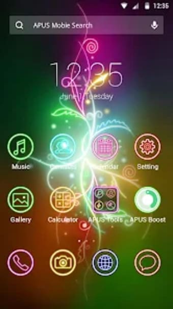 Abstract Neon theme for APUS