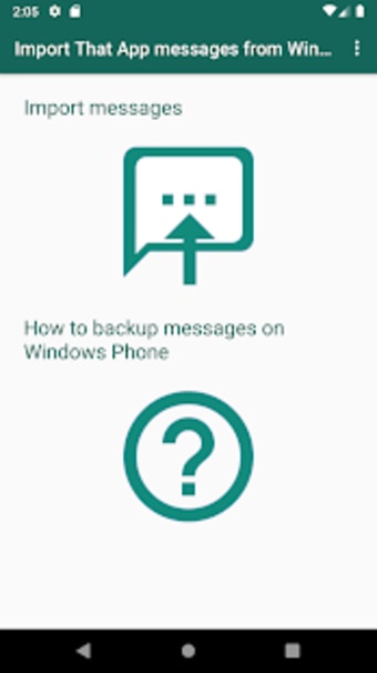 Import That App messages from Windows Phone