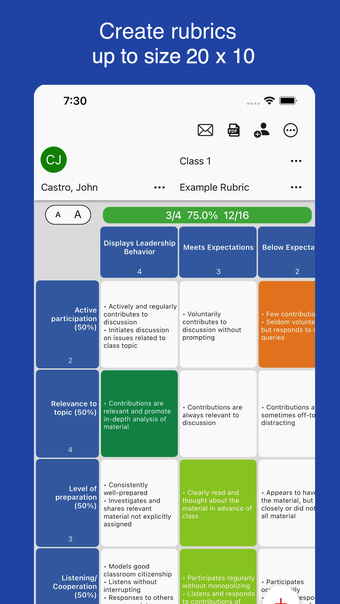 Rubric Scorer cloud