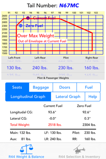 R44 Weight  Balance