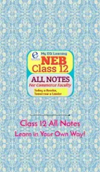 NEB Class 12 All Notes l  My E