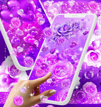 Purple rose love live wallpaper