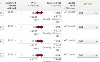 Business Price Mirror for Seller Central