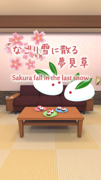 Sakura fall in the last snow