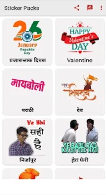 Stickers - Marathi-English-Hin