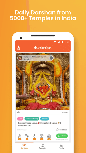 Temples Darshan Puja  Aarti