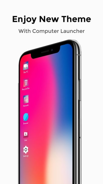 Phone X Theme For Computer Launcher