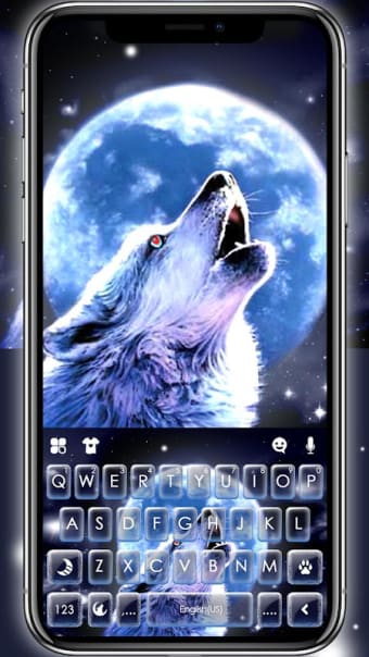 Howling Wolf Moon Keyboard Theme