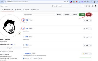 Batch Delete GitHub repos