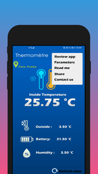 Interior thermometer