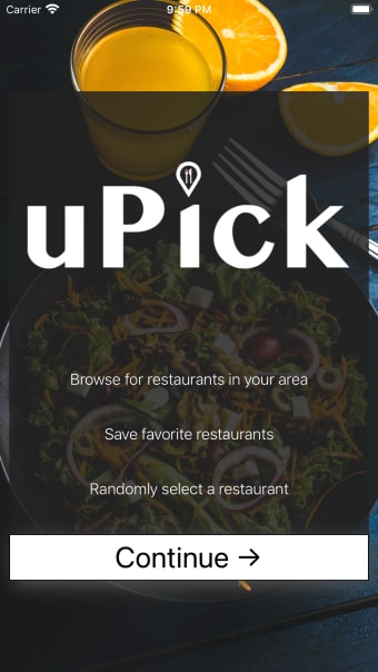 uPick - Food Suggestions