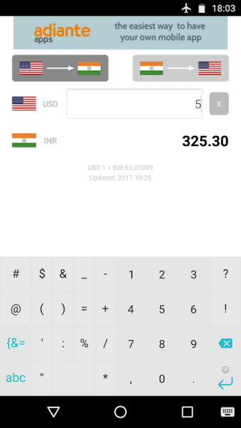 Dollar to Indian Rupee